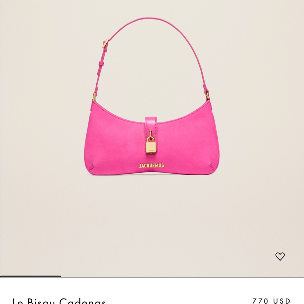 JACQUEMUS Pink Le Raphia 'Le Bisou Cadenas' Bag NWT in dust bag - Picture 11 of 12